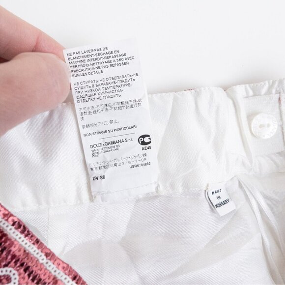 Dolce & Gabbana Skirt Floral Jacquard Sequin Waistband XS/S Girls 11/12 - Picture 13 of 16